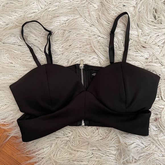 SEDUCTION black crop top with cut out size XS - Picture 1 of 2
